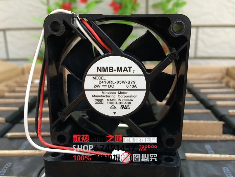 全新原装NMB 6025双滚珠24V 0.13A变频器风扇2410RL-05W-B79