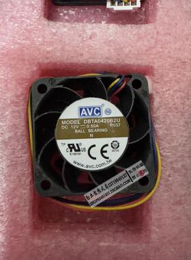 全新AVC DBTA0420B2U 4020 12V 0.50A 4线PWM高速散热设备风扇