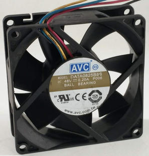 原装AVC 8025 8CM DATA0825B8S P006 DC48V 0.20A 4线pwm调速风扇