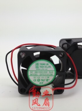 YOUNG LIN永林 2510 12V 1.3W 2.5CM 超静音 散热风扇DFS251012M