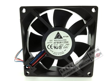 台达 8025双滚珠 8cm机箱电源风扇12V 0.51A AFB0812SH 测速