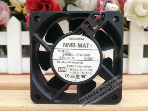 原装正品NMB-MAT风机2408NL-05W-B50 6020 24V 0.09A变频散热风扇