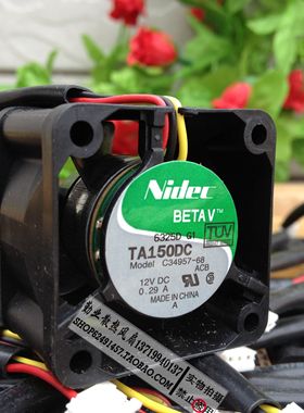 全新日本Nidec 4028 C34957-68ACB 4CM 12V 0.29A 1U服务器风扇