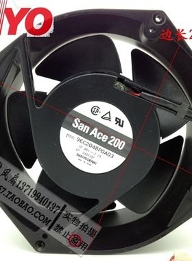 三洋SANYO 2070 48V 2.2A 20CM全金属外框风扇 9EC2048P0A03