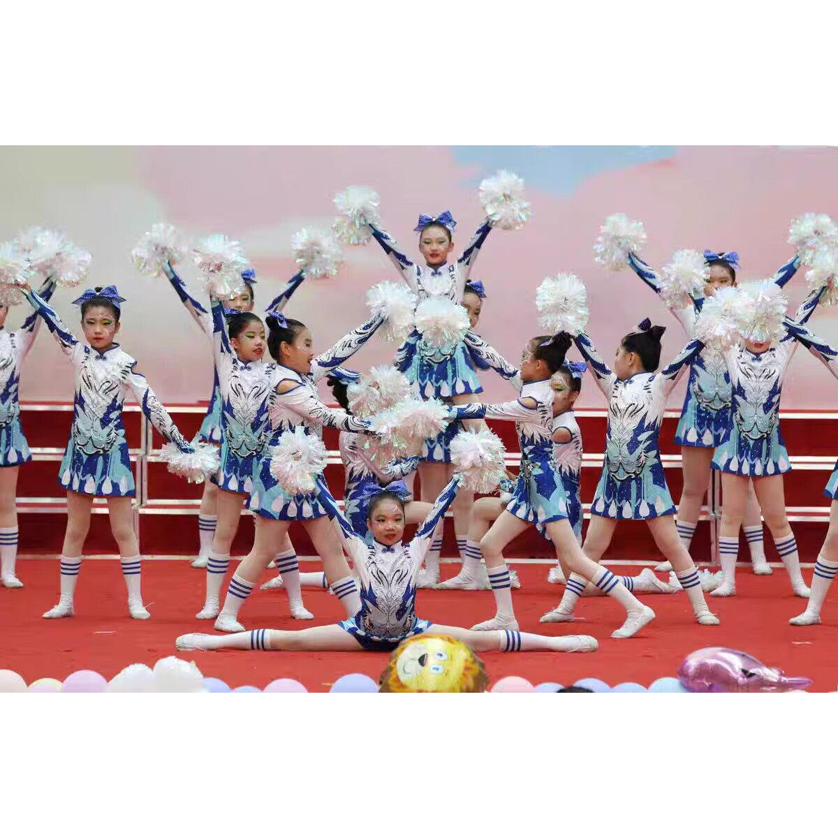 啦啦队服装儿童啦啦操运动会比赛服套装艺术体操服健美操表演服装