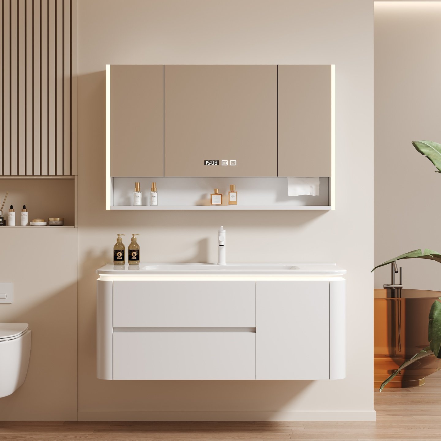 圆角浴室柜陶瓷一体盆洗漱台卫生间洗脸盆柜组合洗手盆柜洗手台,家装主材,浴室柜组合,淘宝优惠券,粉丝福利购,淘宝优惠卷