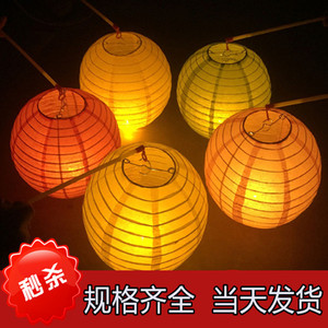 儿童手提发光纸灯笼折叠灯罩幼儿园diy绘画中秋节国庆典装饰吊饰
