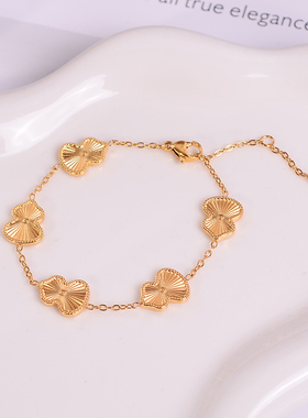 钛钢手链 镭射葫芦手链女高级感精致福禄手环高颜值手饰品不褪色