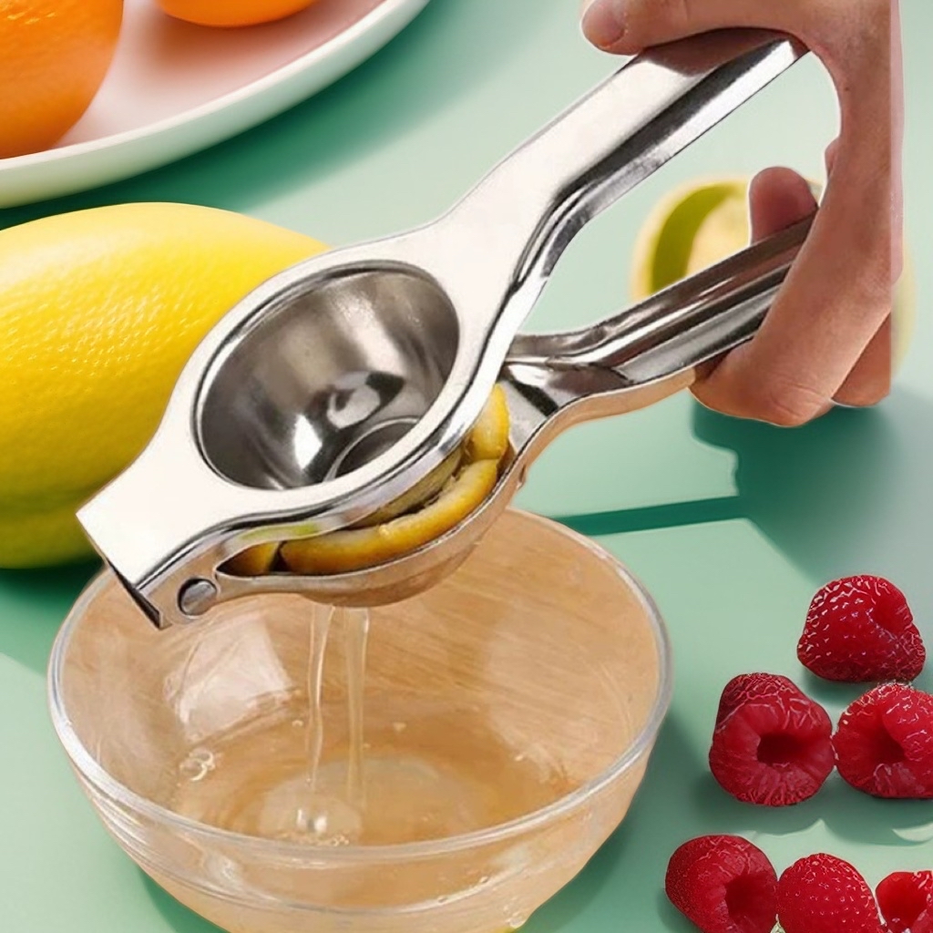 柠檬夹子不锈钢 柠檬压汁器手动不锈钢 手动榨汁机挤压神器