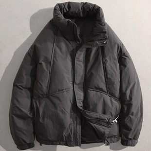 2025冬新男外套SL保暖日系立领轻便袄子686雅痞白鸭绒90绒羽绒服