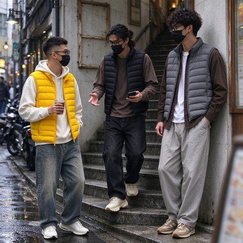 轻量立领排骨羽绒马甲男90绒