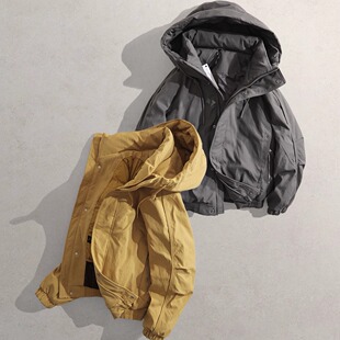 2025冬新男连帽御寒保暖90绒袄子MR羽绒外套2630休闲白鸭绒羽绒服