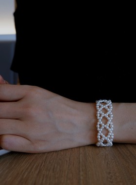 游七月女珍珠复古纯手工