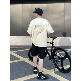 扭曲线条小众设计师款 式 美式 PLTH 短袖 新品 街头时尚 男女 2023夏季