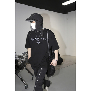 嘻哈宽松简约男女纯棉宽松T恤休闲半袖 夏季 22SS国潮签字印花短袖