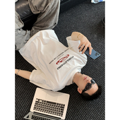 复古休闲日常百搭T恤男女宽松落肩纯棉短袖 PLTH 渐变水洗重磅美式