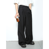 男休闲百搭通勤西裤 PLTH 长裤 款 韩系宽松直筒拖地显高垂感薄四季