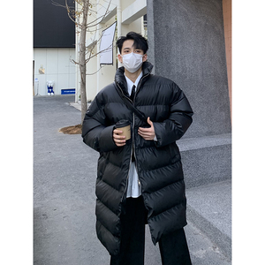 PLTH*日韩冬季男女长款宽松加厚经典棉袄保暖百搭外套黑色ins棉服