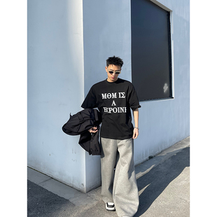 短袖 PLTH T恤男女街头ins风情侣款 潮流胸前字母印花韩版 2024夏季