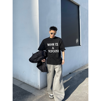 PLTH半袖圆领青年印花T恤