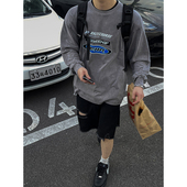 长袖 PLTH 2024早秋原创字母印花T恤基础宽松休闲百搭日常情侣款