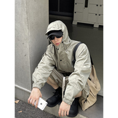 PLTH 2023新品 户外机能冲锋衣质克连帽运动休闲防风登山外套男女