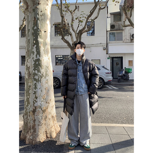 PLTH*日韩冬季男女长款宽松加厚经典棉袄保暖百搭外套黑色ins棉服