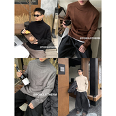 PLTH 一体成型无骨亲肤软糯羊毛衫 内搭男秋冬针织打底半高领毛衣