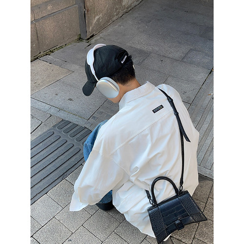 PLTH翻领长袖贴标衬衫