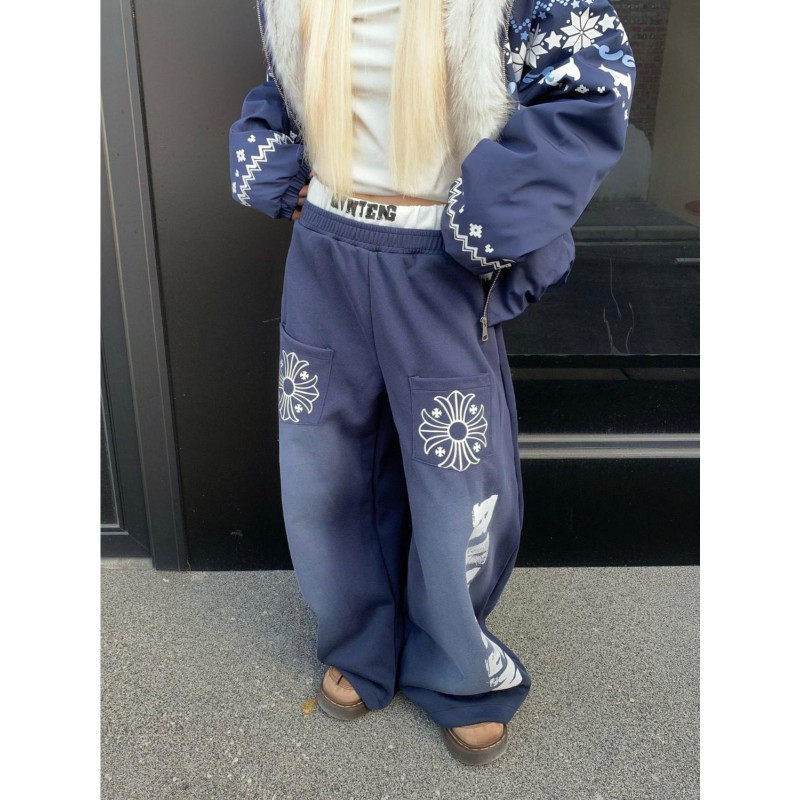 大码胖mm美式高街拼接双腰头运动卫裤女秋冬季宽松慵懒阔腿拖地裤,女装/女士精品,大码裤装,淘宝优惠券,粉丝福利购,淘宝优惠卷