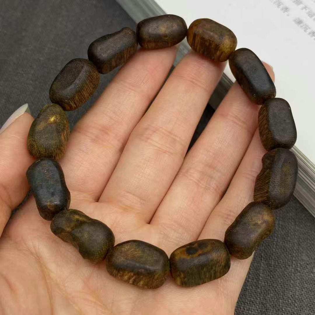 老料白棋板头珠随型手串男女款文玩佛珠念珠手链盘玩把玩绕指柔