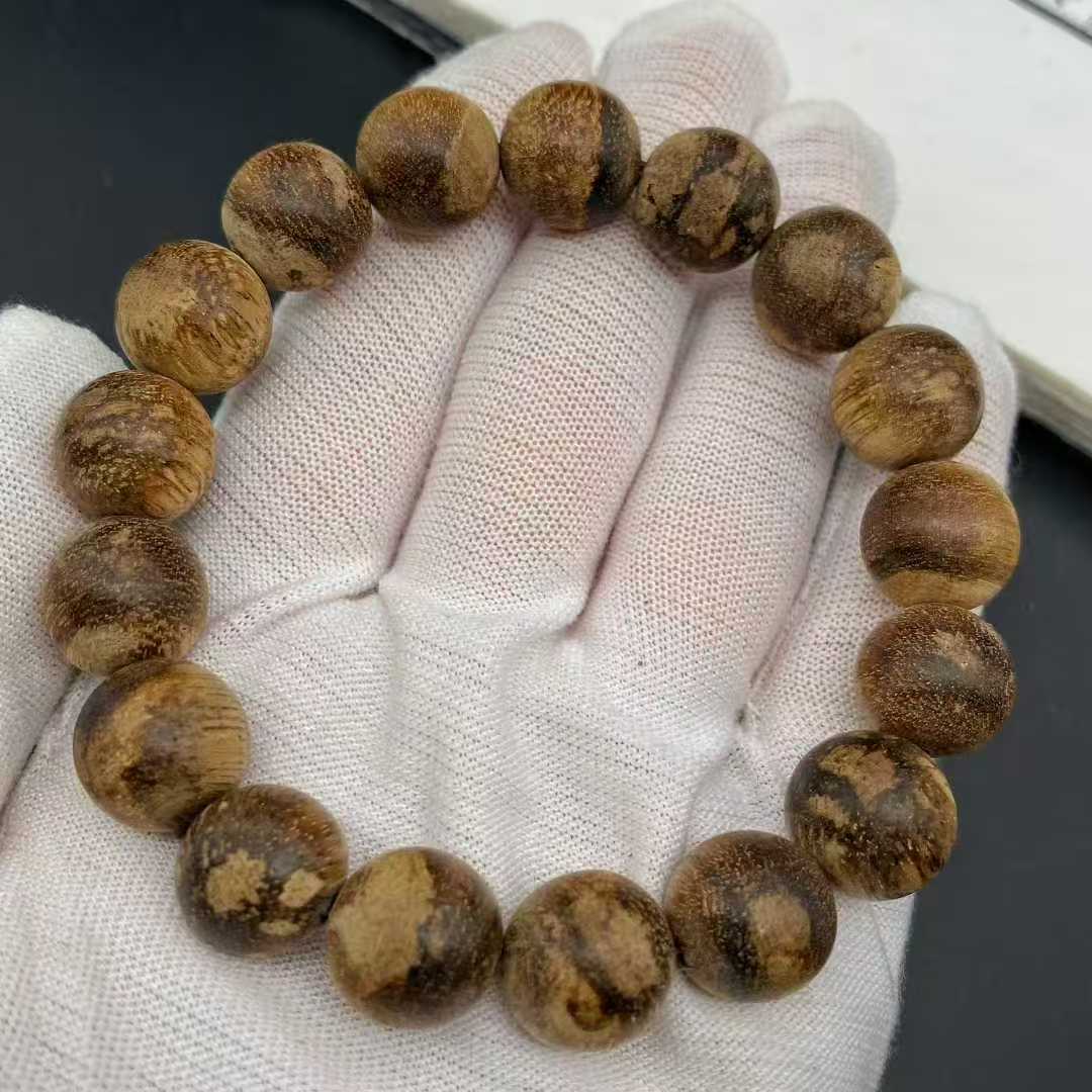 天然野生马尼捞花珠沉香手串男女款文玩佛珠念珠手链把玩绕指柔