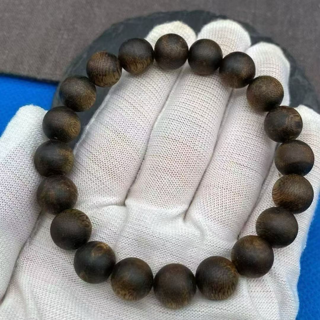 至尊紫奇楠沉水浮手串佛珠男士天然老料文玩念珠真品