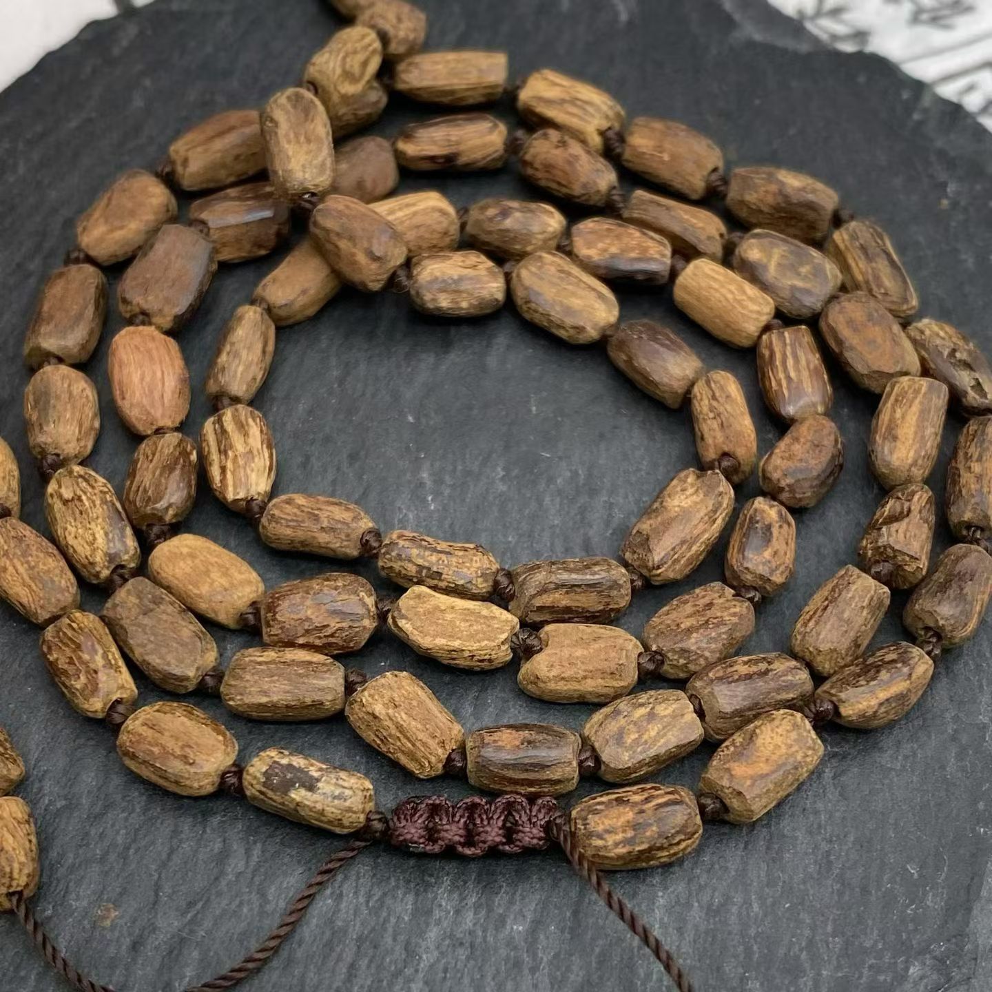 特级野生老料富森红土随形沉香手串沉香木多圈手链念珠原木男女