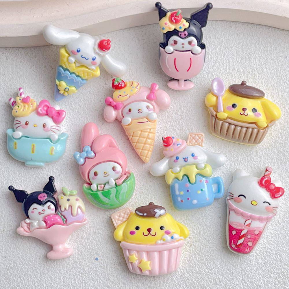 卡通甜筒冰淇淋大耳狗树脂配件diy儿童发饰手机壳冰箱贴水杯鞋扣