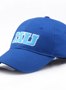 怪兽大学帽子怪兽电力公司苏利文毛怪大眼仔校徽MU棒球帽休闲帽