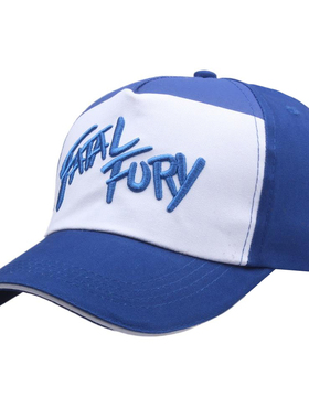 Fatal Fury 拳皇帽子 饿狼传说泰利 宝蓝色刺绣鸭舌帽纯棉棒球帽