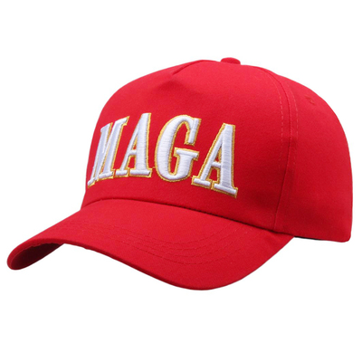 maga帽maga鸭舌帽欧美刺绣字母棒球帽红色帽子maga帽maga帽