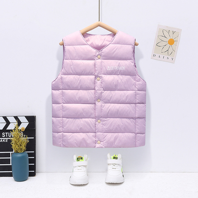 儿童秋冬中大童羽绒棉马甲