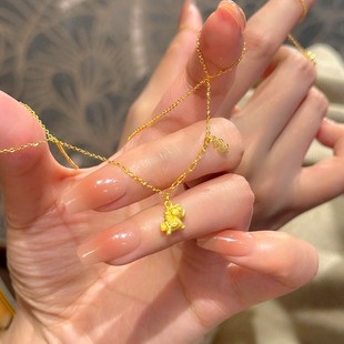 马上有钱~马年小马驹项链女精致黄金色生肖本命年小众可爱锁骨链