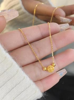 花丝绣球项链女款锁骨链