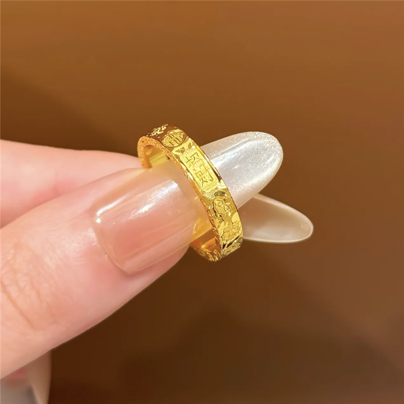 金店同款沙金亮面吉言碎冰冰素圈戒指三面碎金闭口指环精致送女友,饰品/流行首饰/时尚饰品新,戒指/指环,淘宝优惠券,粉丝福利购,淘宝优惠卷