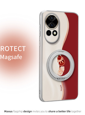 双色葫芦适用于华为Nova13手机壳新款nova15高级时尚Nova14简约11Pro磁吸支架12皮纹全包保护壳