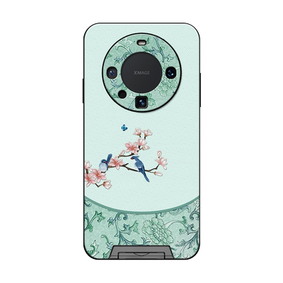 华为mate60中国风兰鸟硅胶手机壳