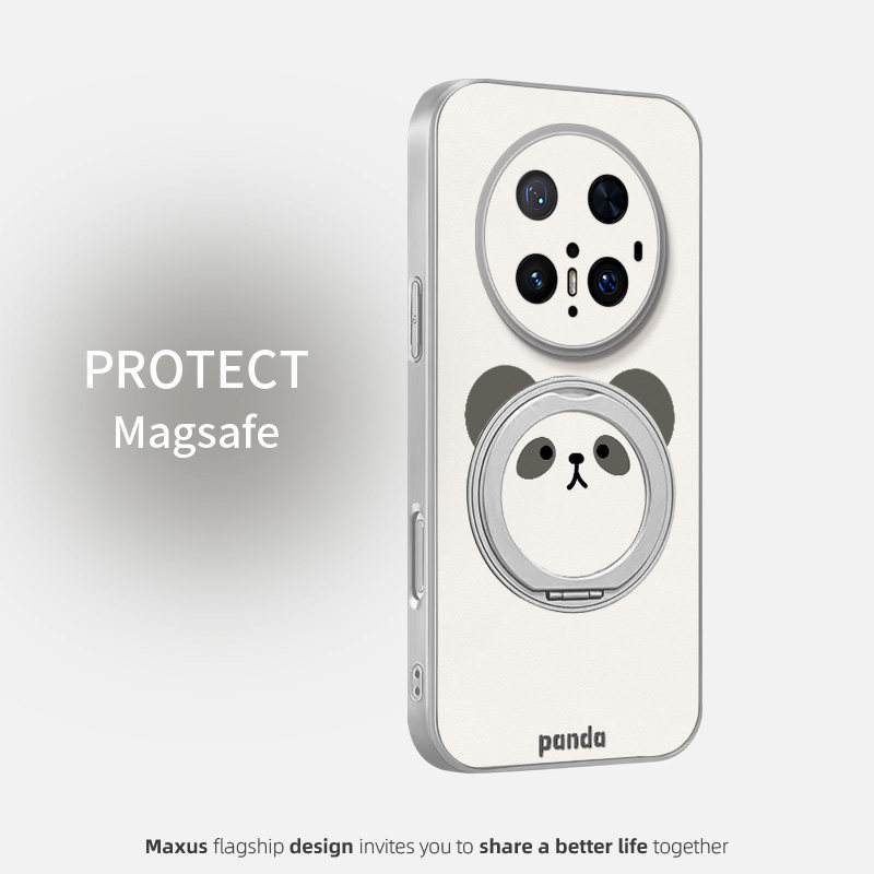 圆脸熊猫适用华为mate70pro手机壳mate80新款70pro+卡通mate60高级Pro磁吸支架mate50女款mate40皮纹保护套,3C数码配件,手机保护套/壳,淘宝优惠券,粉丝福利购,淘宝优惠卷
