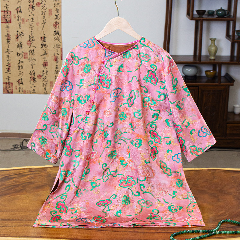 YUEZHE 新中式国风圆领旗袍2026夏季新款时尚复古气质百搭上衣