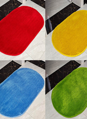 可定制家用金黄色门口进门地垫门垫卧室门厅大红色地毯绿色脚垫子
