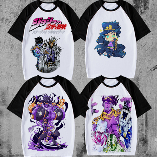 JOJO的奇妙冒险联名T恤空条承太郎白金之星吉良吉影杀手皇后短袖