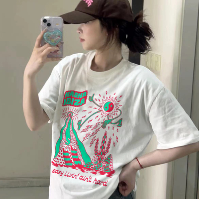 Tai Chi People Definitely 260克重磅纯棉！男女情侣短袖T恤上衣