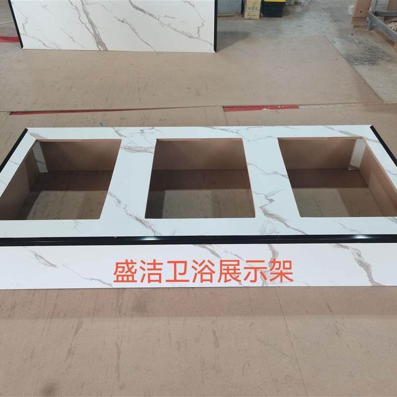 马桶展示地台坐便器展台便器柜岛蹲坑厕地台展架展柜蹲卫浴展台中图片